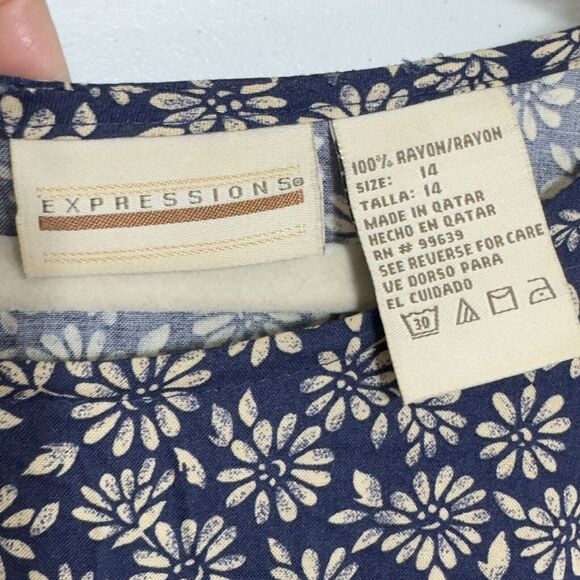 Vintage Y2k 90s Ditsy Floral Boho Maxi Dress 14 Sleeveles Dark Cottagecore Fairy - Picture 12 of 15